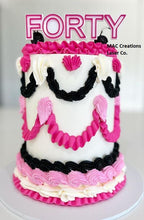 Load image into Gallery viewer, &#39;FORTY&#39; Double Layer Cake Topper