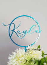 Load image into Gallery viewer, Name and Age Circle Cake Topper
